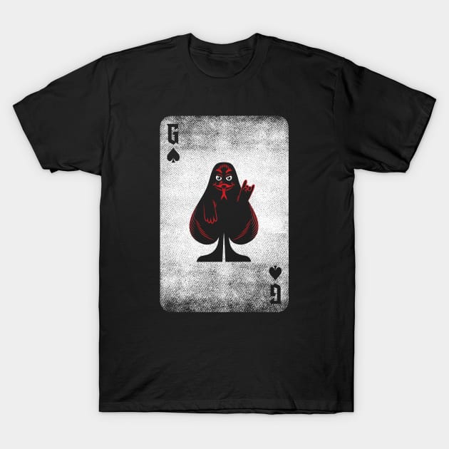 Grimace of Spades T-Shirt by toadyco